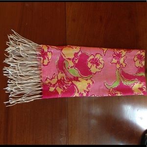 Lilly Pulitzer Pink Floral Pattern Wrap